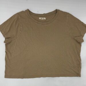 Madewell Softfade Boxy-Crop Tee in Drill Khaki